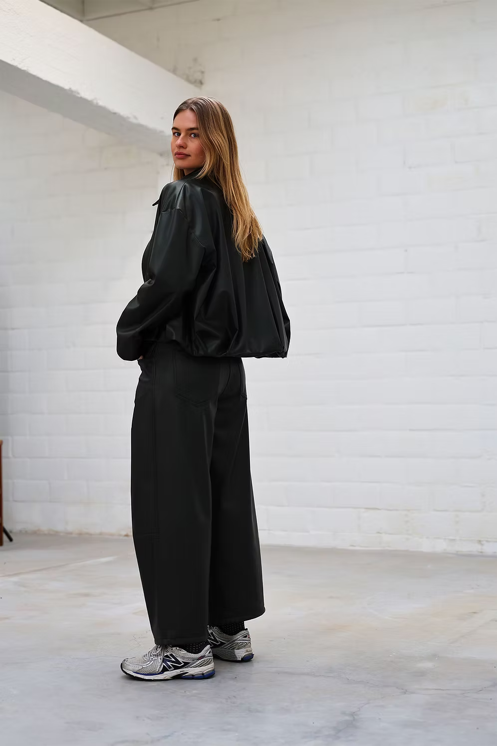 Penny pants - Vegan leather green