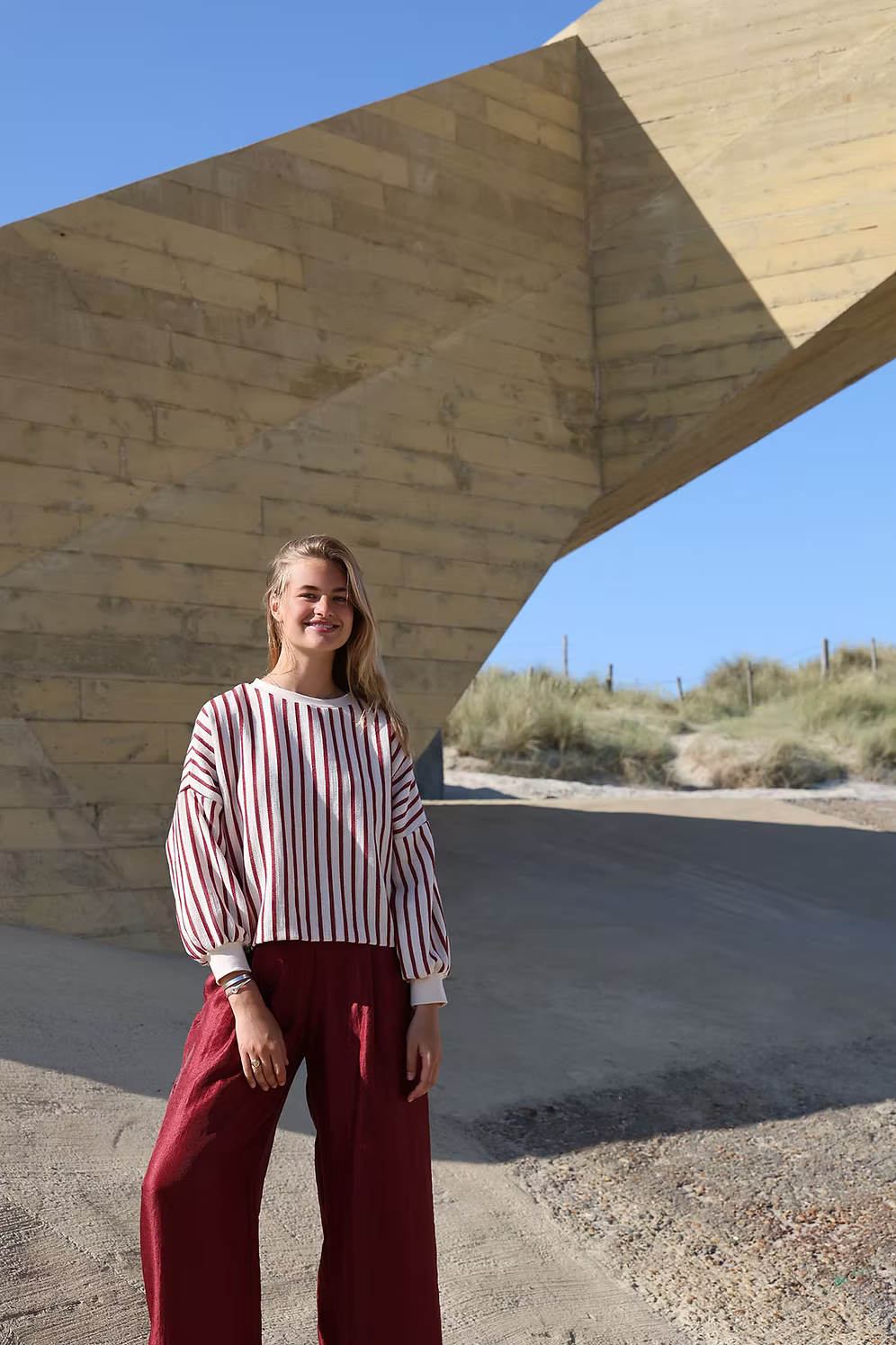 Sloane sweater - Stripe bordeaux