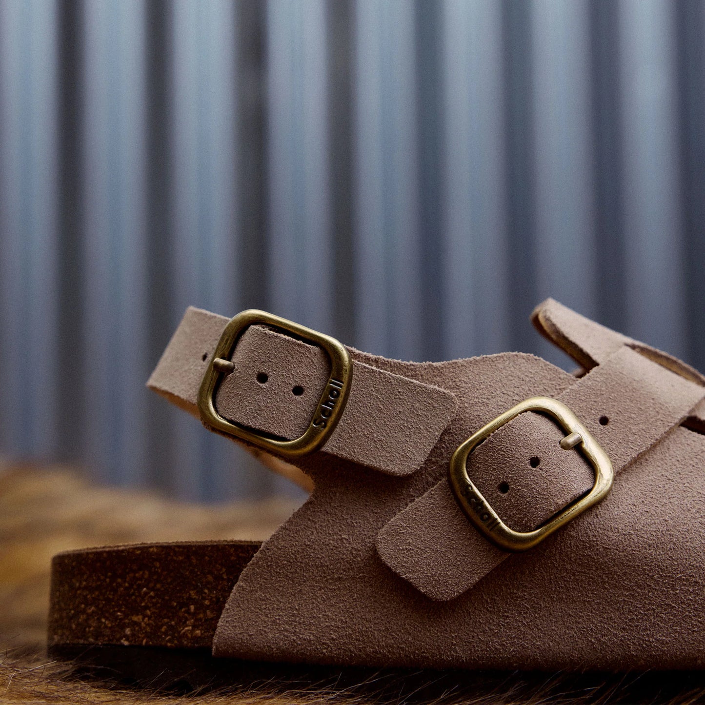 Mules fae backstrap - dark beige