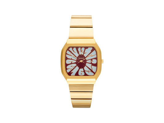 Max flower gold maroon blue