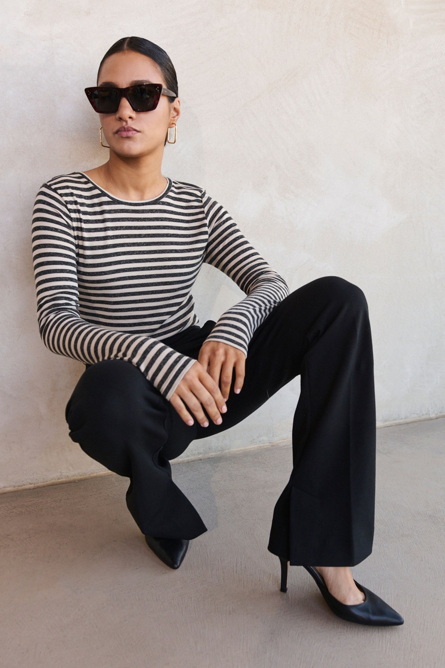 basic ls stripe top