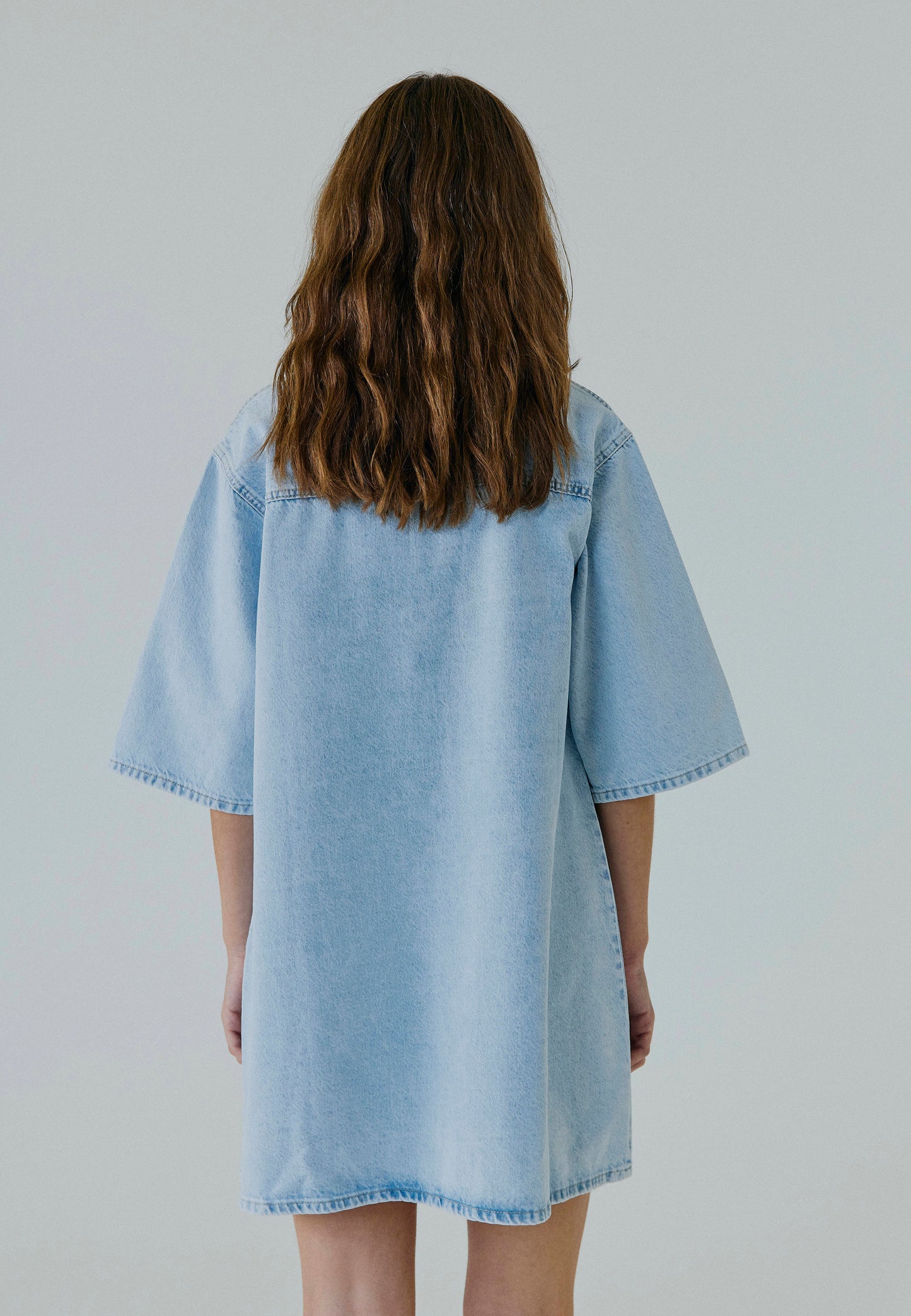 Hannali v-neck denim dress