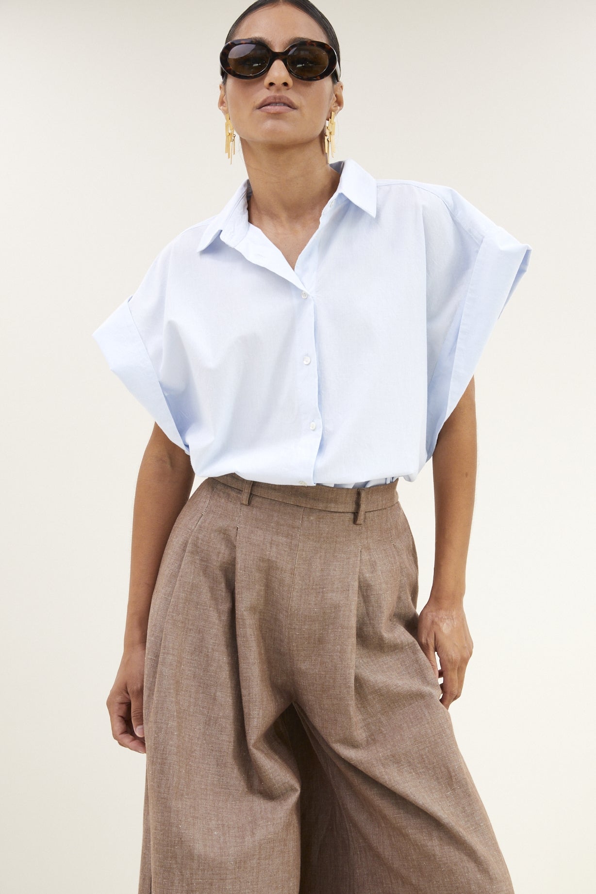 Pixie chambray blouse