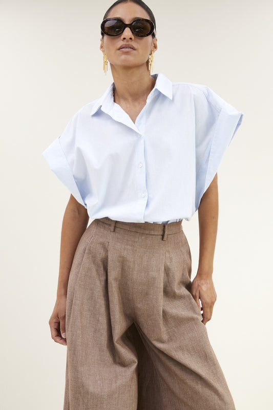 Pixie chambray blouse