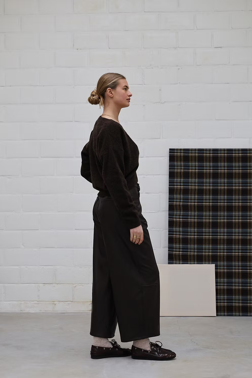 Penny pants - Vegan leather brown