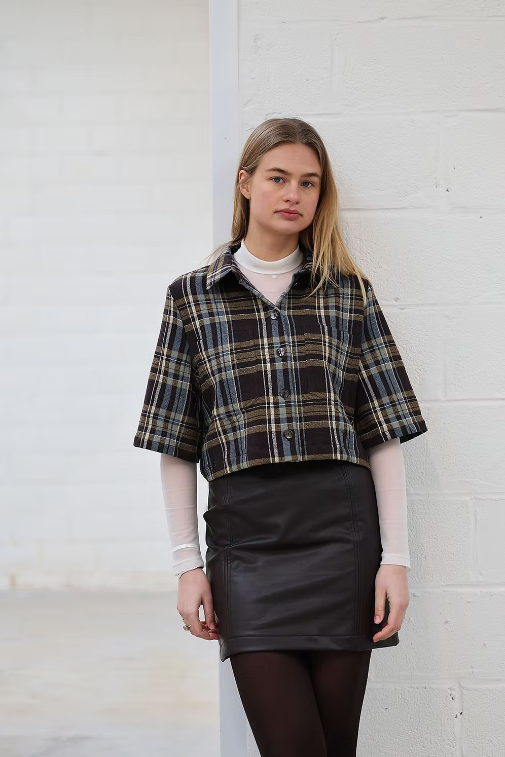 Suri skirt - Vegan leather brown