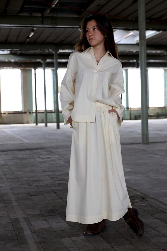 Sari skirt - cotton écru