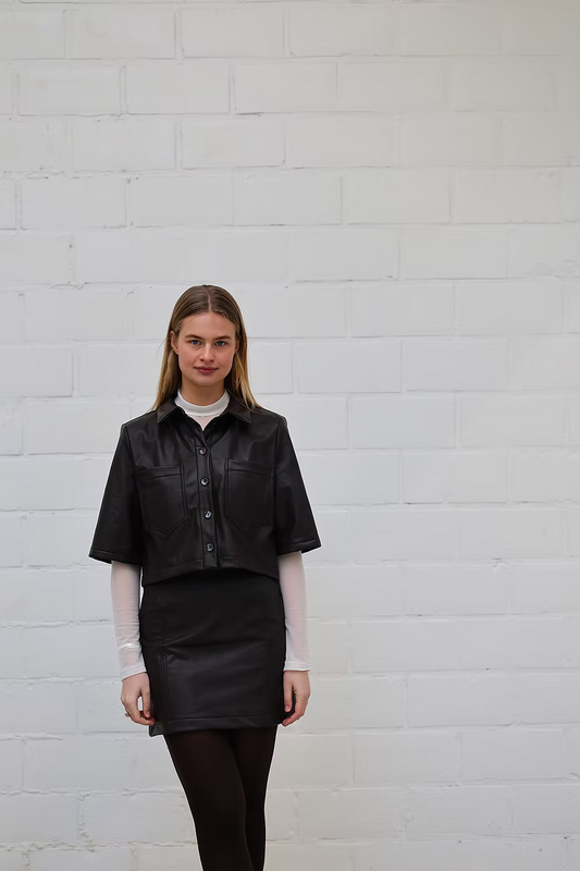 Suri skirt - Vegan leather brown