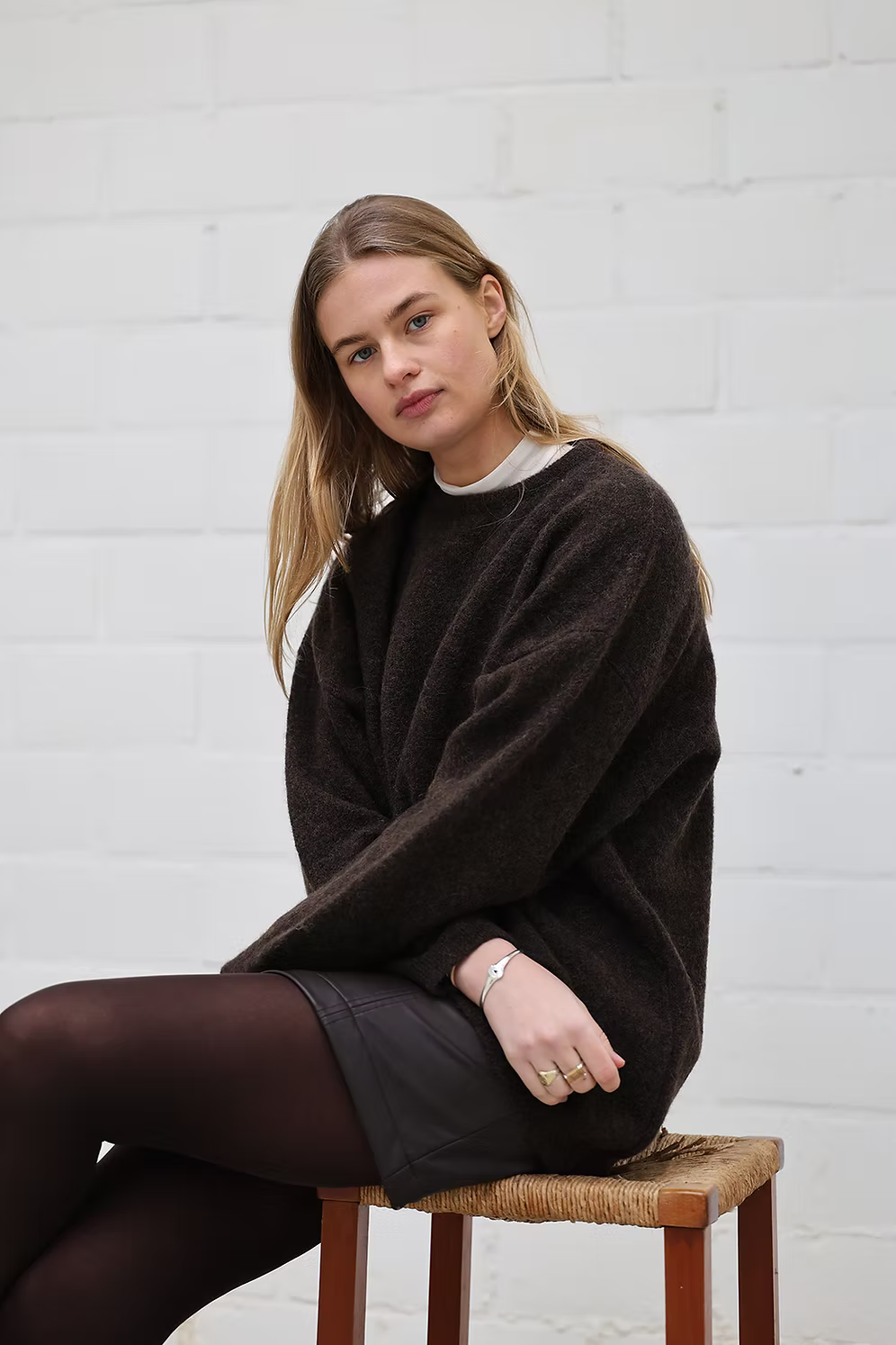 Suri skirt - Vegan leather brown