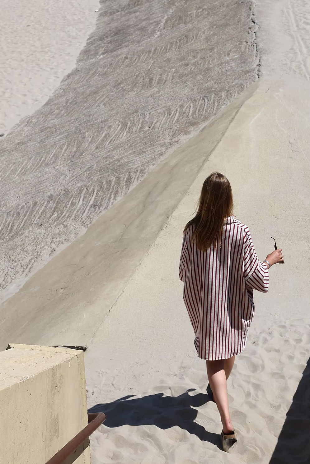 Doris dress - stripe bordeaux