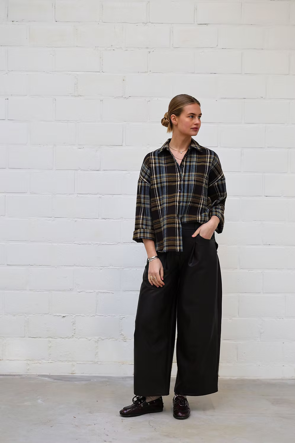 Penny pants - Vegan leather brown