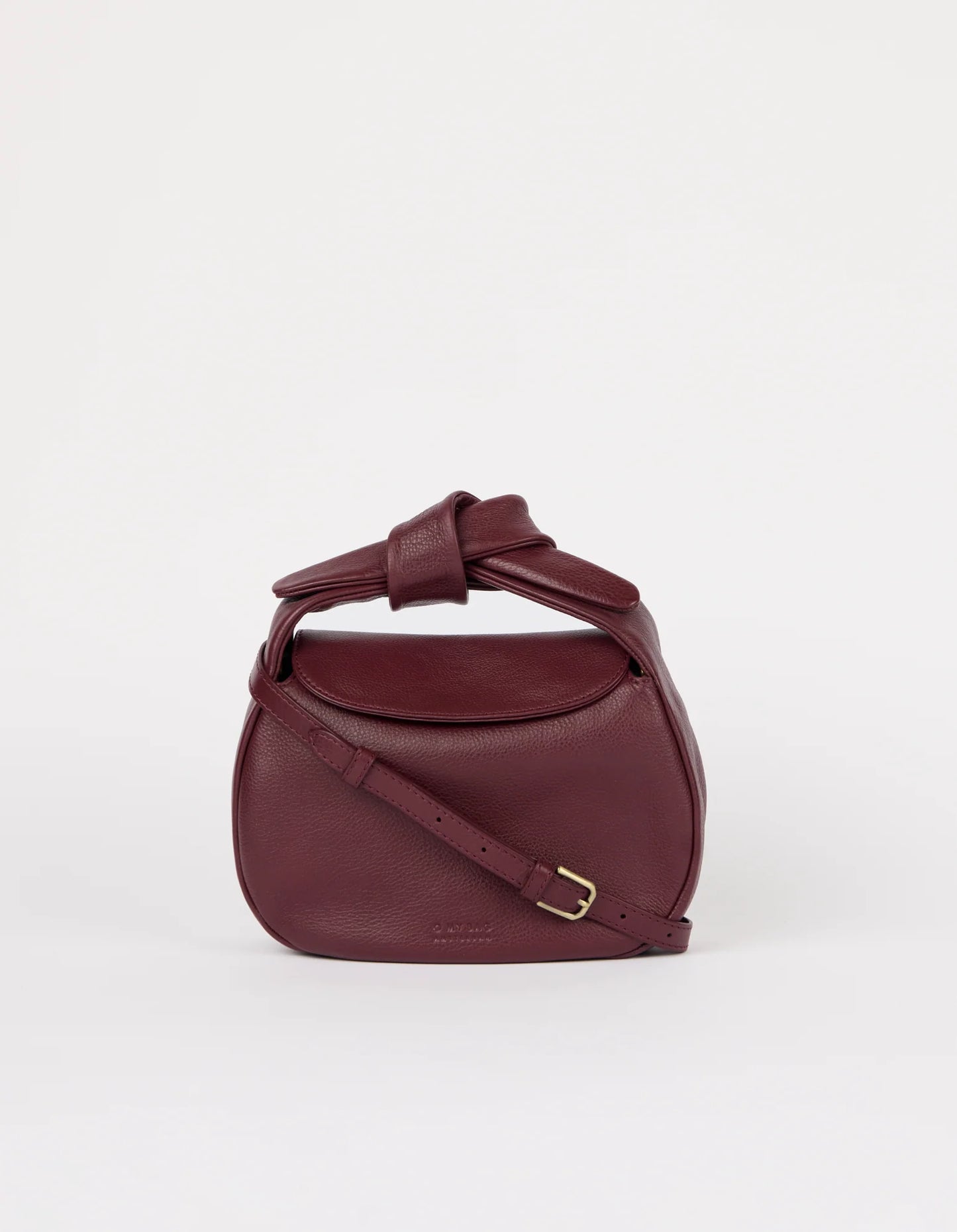 Coco Croissant - Kersenrood Soft Grain Leer