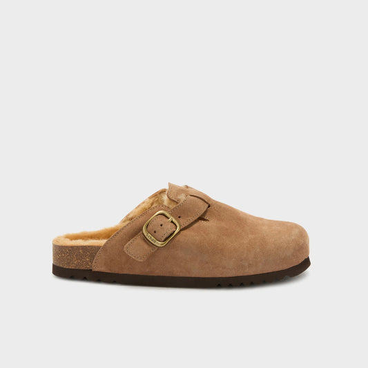 Clogs fae fur - taupe