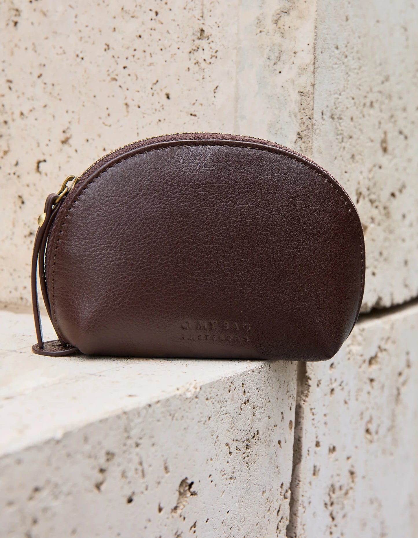Make up Case Small - Chocoladebruin Soft Grain Leer