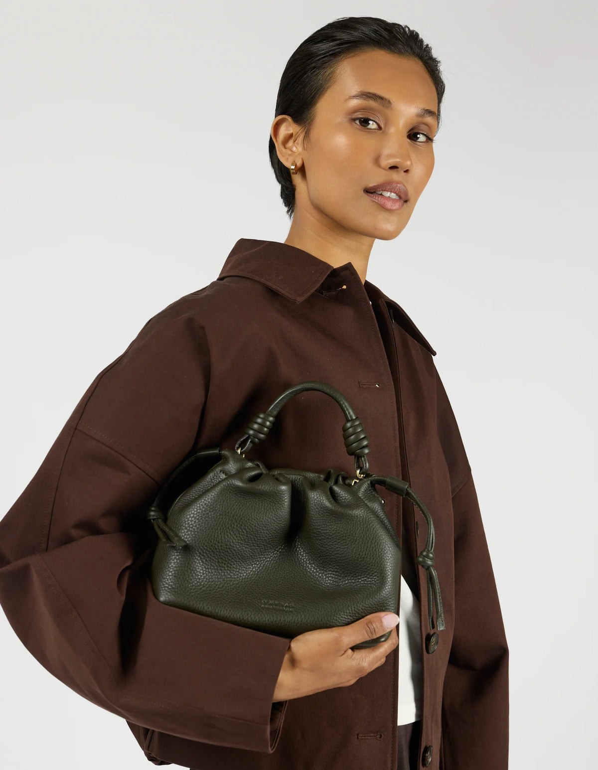 Kiki Mini - Moss Soft Grain Leer