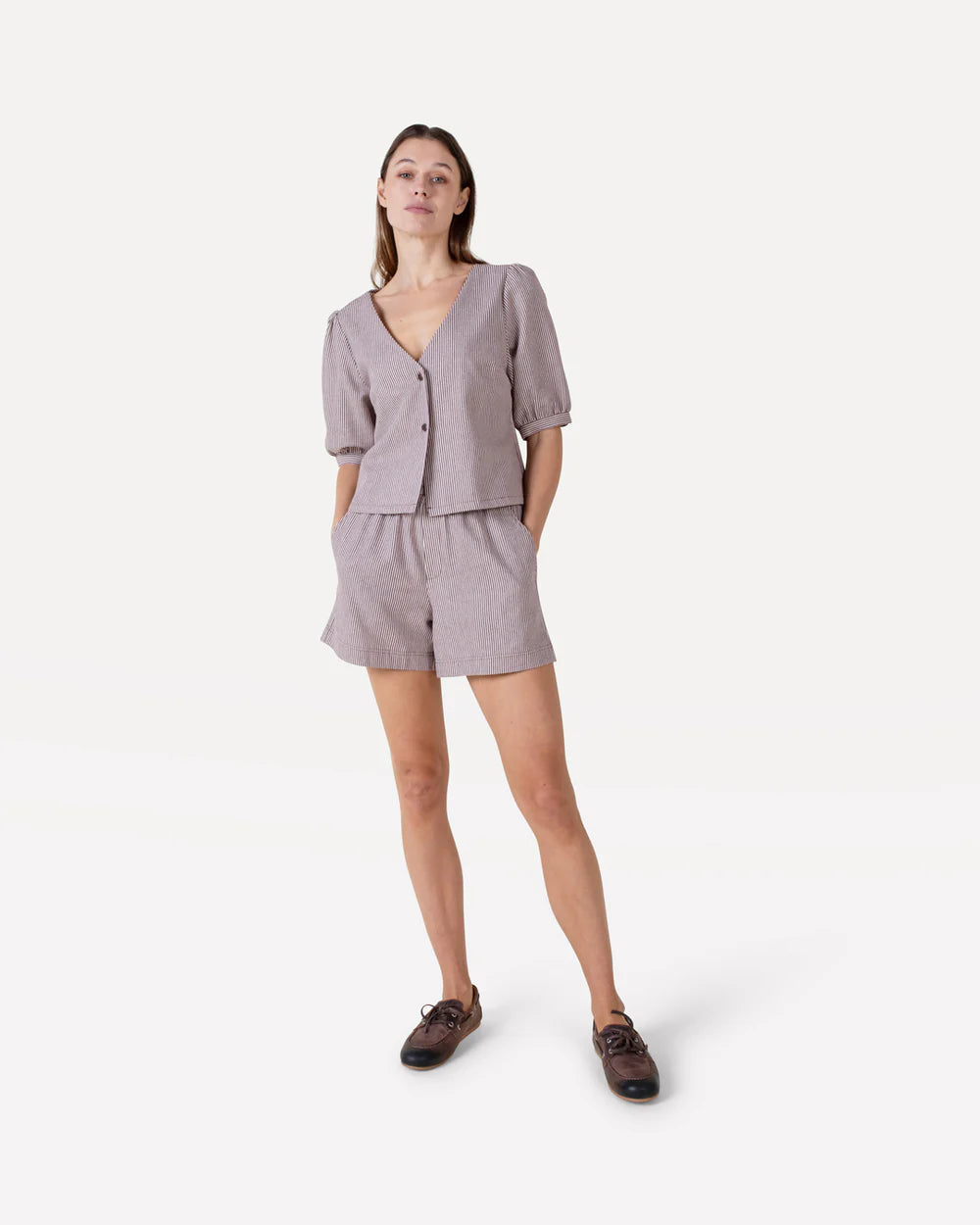 Romane stripe shorts