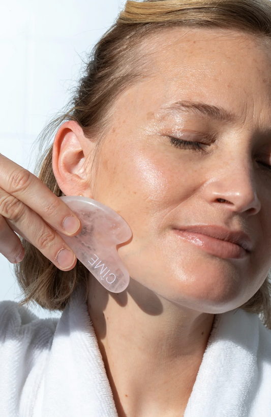 Rozenkwarts gua sha steen