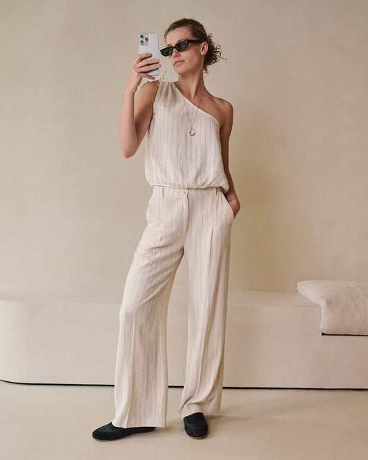 Moore pleated linnen pants