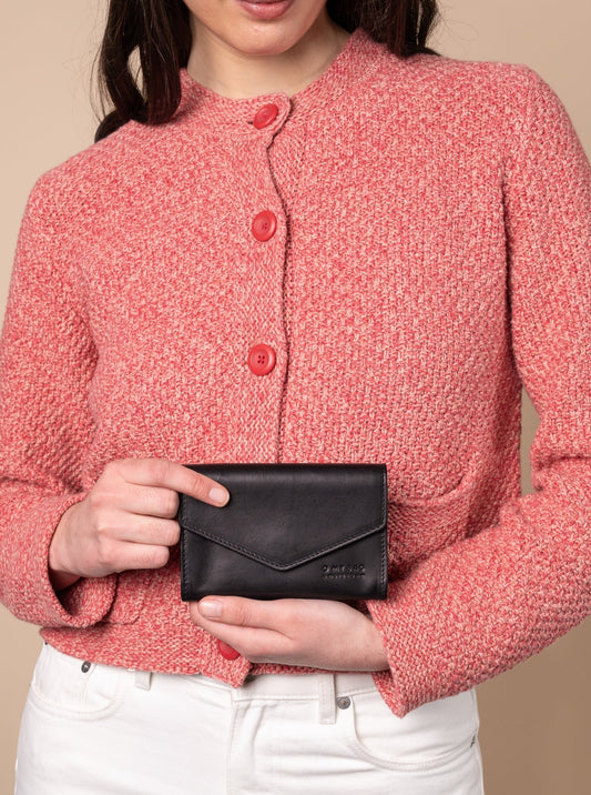 Jo's Portemonnee - Magnetisch - Zwart Klassiek Leer