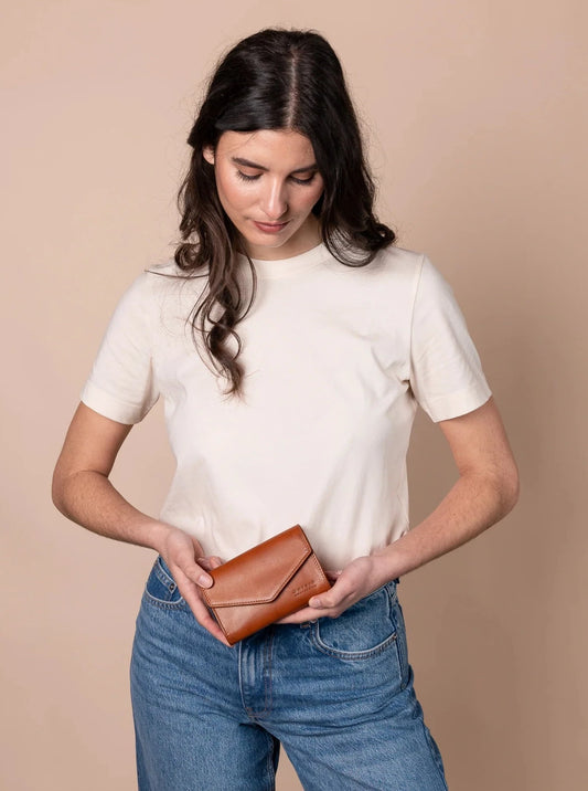 Jo's Portemonnee - Magnetisch - Cognac Klassiek Leer