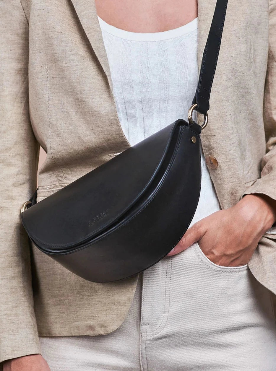 Laura - Zwart Klassiek Leer